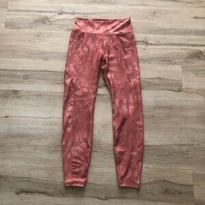 Gilly Hicks Coral Tie-Dye Leggings